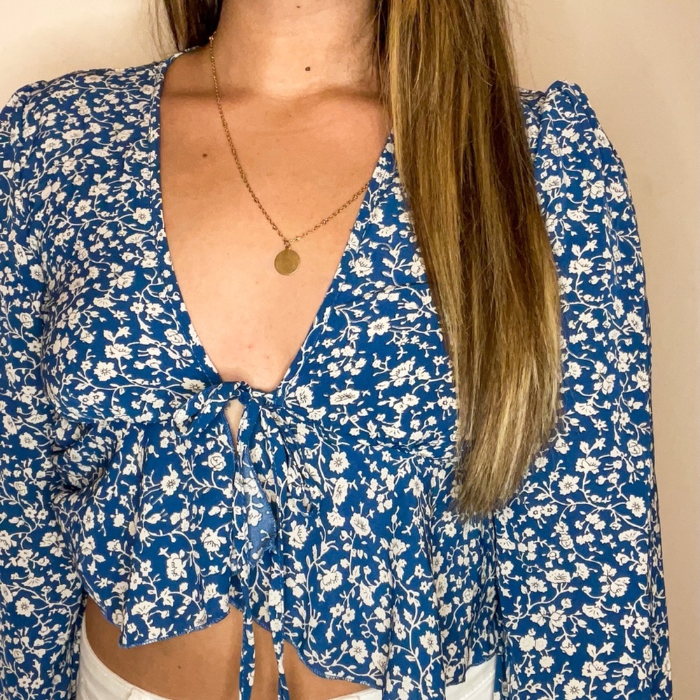 Tie Floral Top